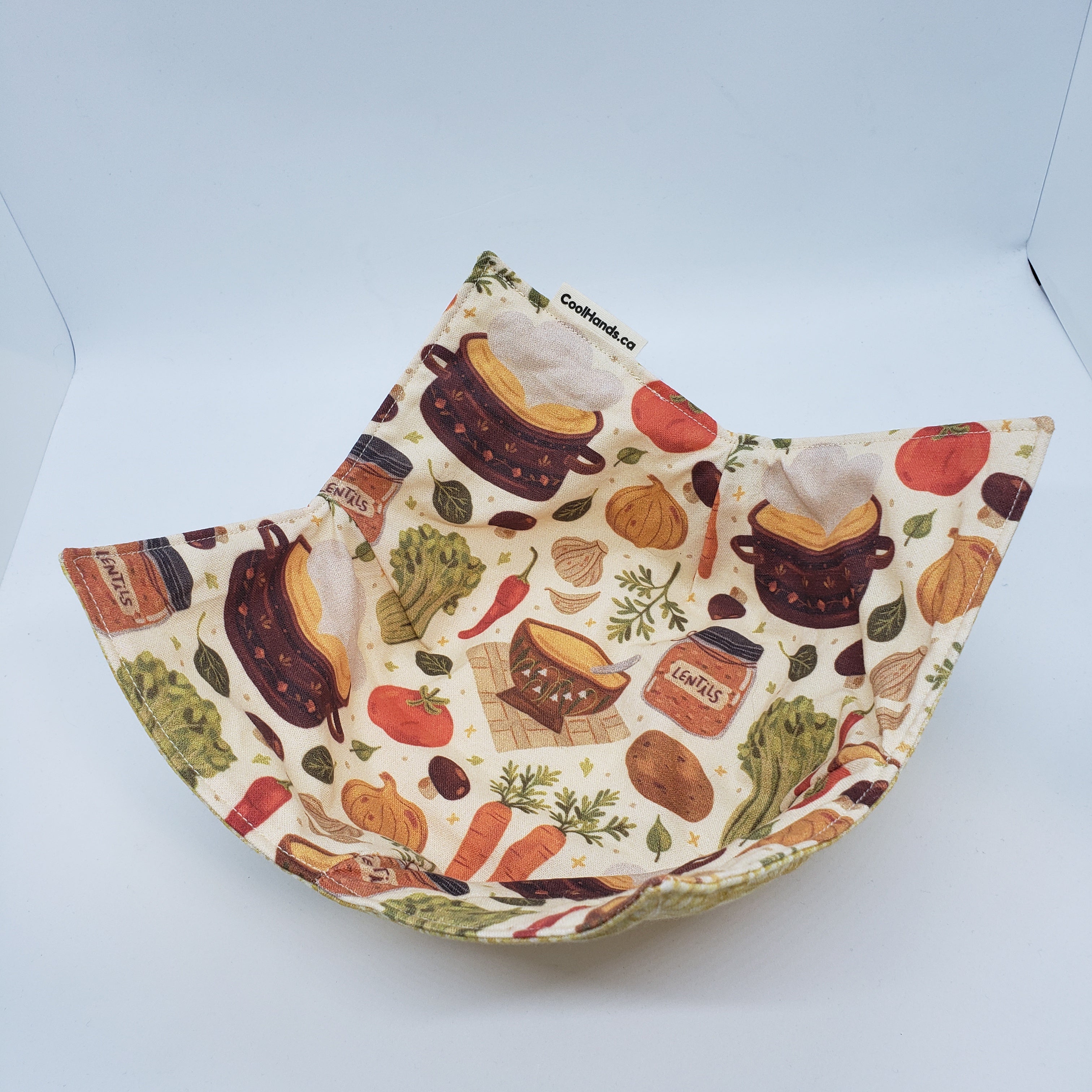 Microwavable Bowl Cozy – 100% Cotton, Handmade | SouperBowl by Cool Hand Nukes.