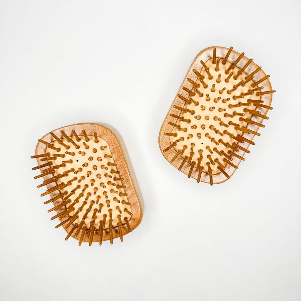 Organic Wooden Hair Brush – Natural Bristles for Tangle-Free, Shiny Hair | Smile Boutiques.