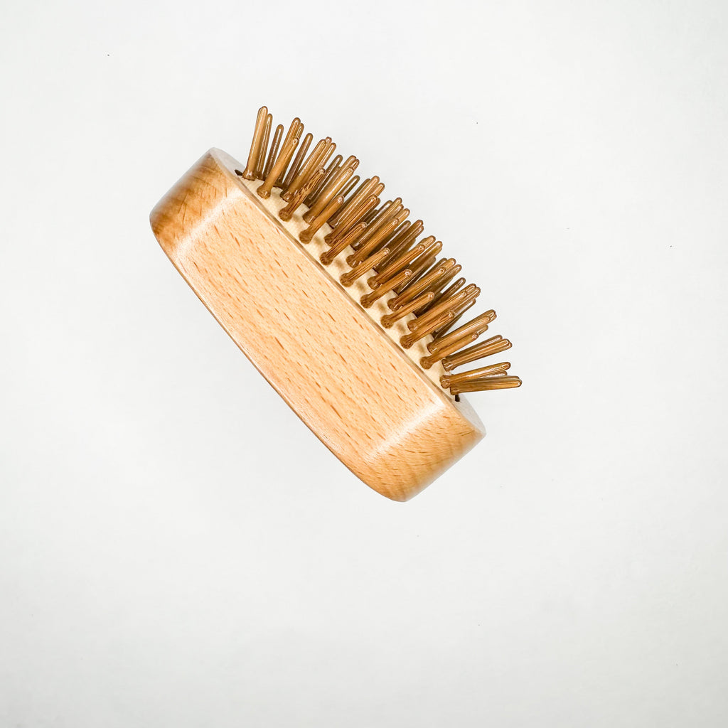 Organic Wooden Hair Brush – Natural Bristles for Tangle-Free, Shiny Hair | Smile Boutiques.