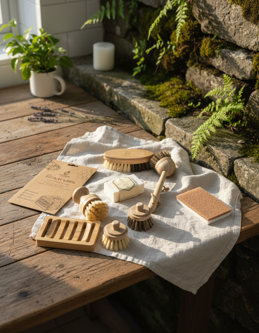 OrganicNest Zero-Waste Home Cleaning Kit – 9-Piece Natural Eco Set | Eco Haven.