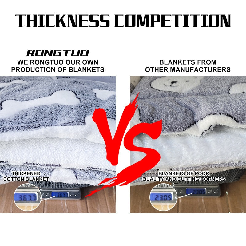 Fluffy Pet Blanket & Mat – Thickened Flannel for Dogs & Cats | Sizes S–3XL