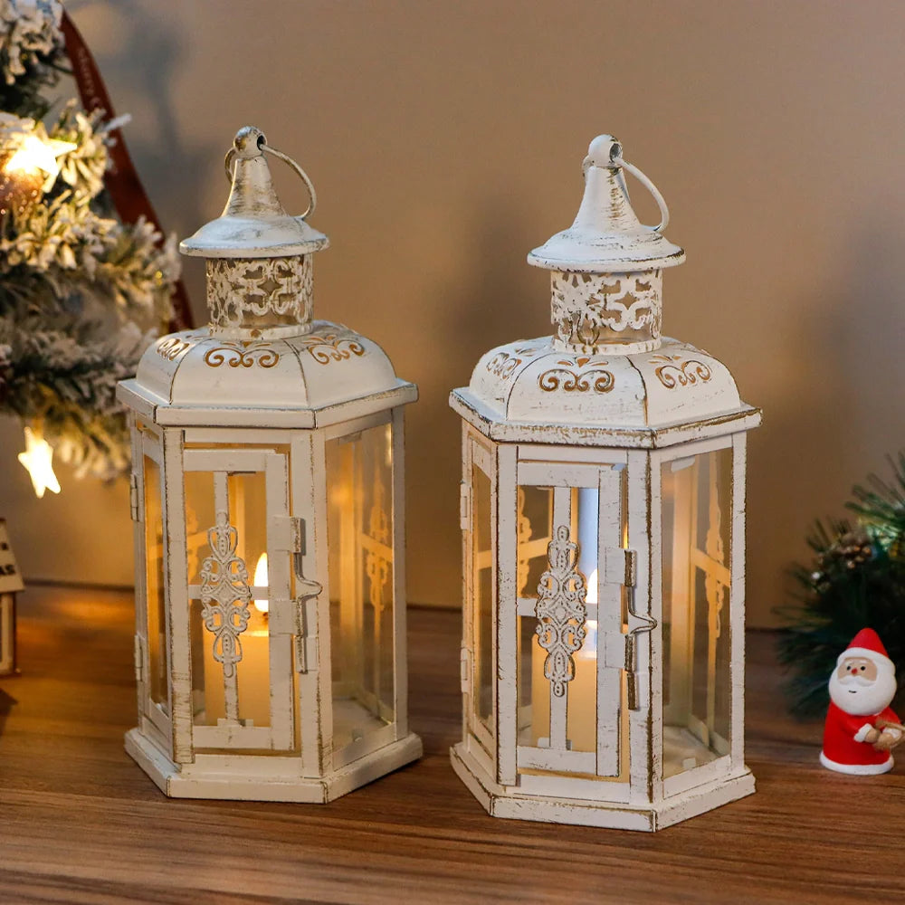10-Inch Vintage Style Hanging Lantern – Set of 2 | Indoor & Outdoor Decor | JHY Design