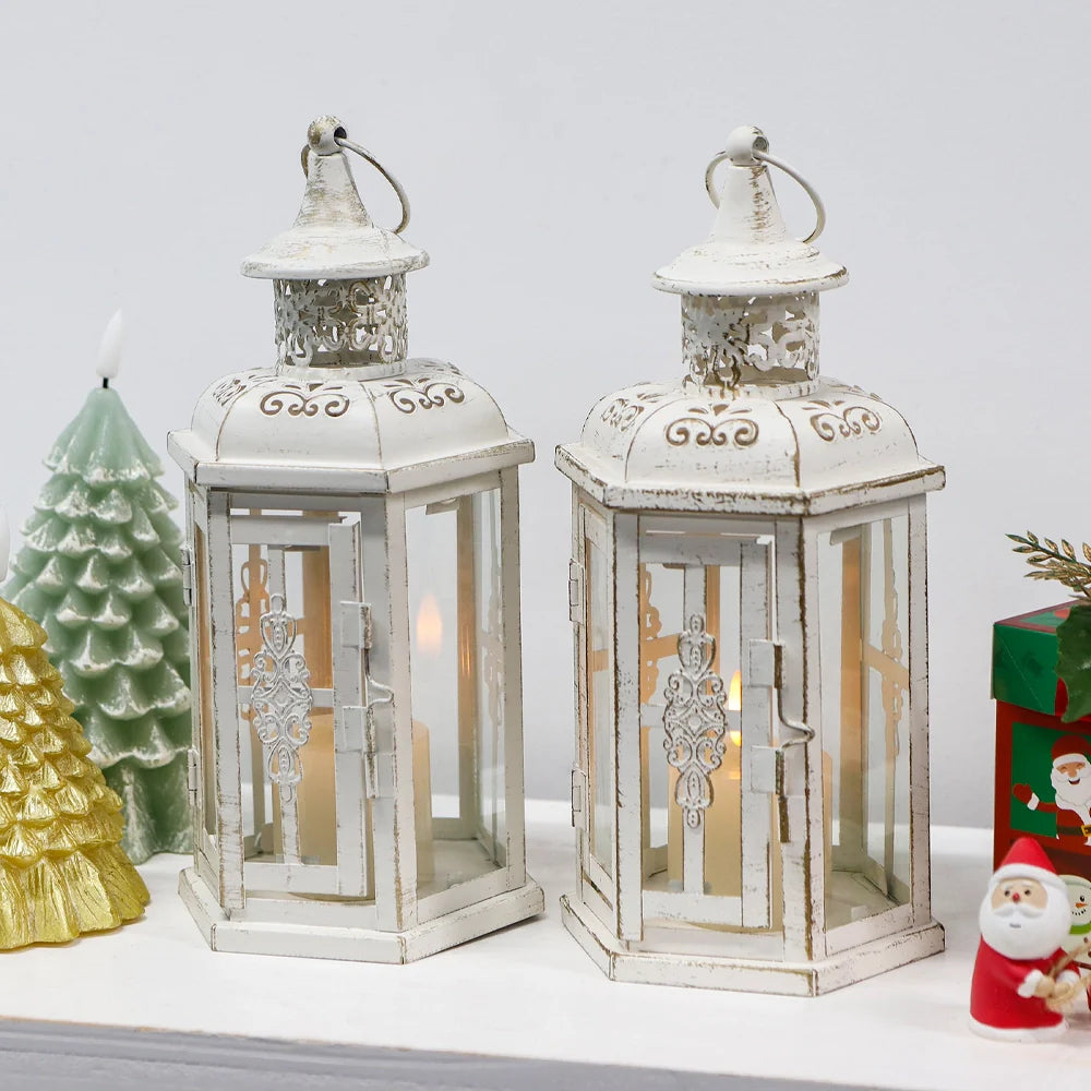 10-Inch Vintage Style Hanging Lantern – Set of 2 | Indoor & Outdoor Decor | JHY Design